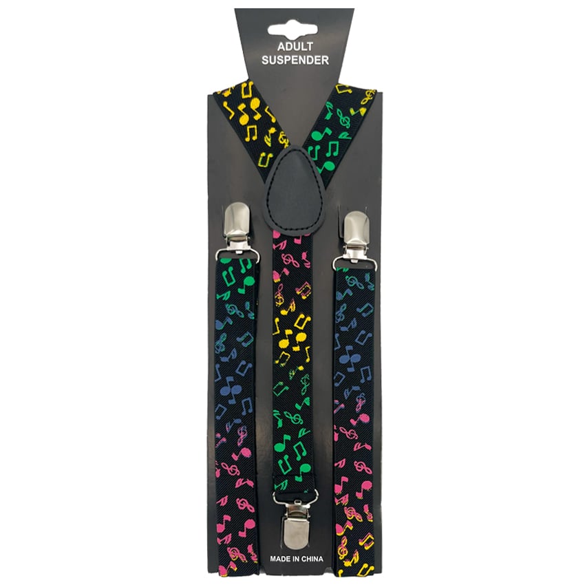 Colorful Music Notes SUSPENDER