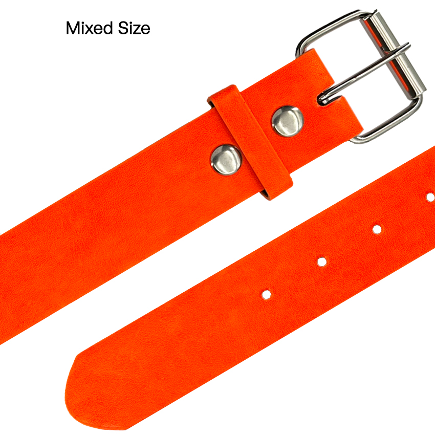 Neon Orange Buckle Belts for Adults - Mixed size