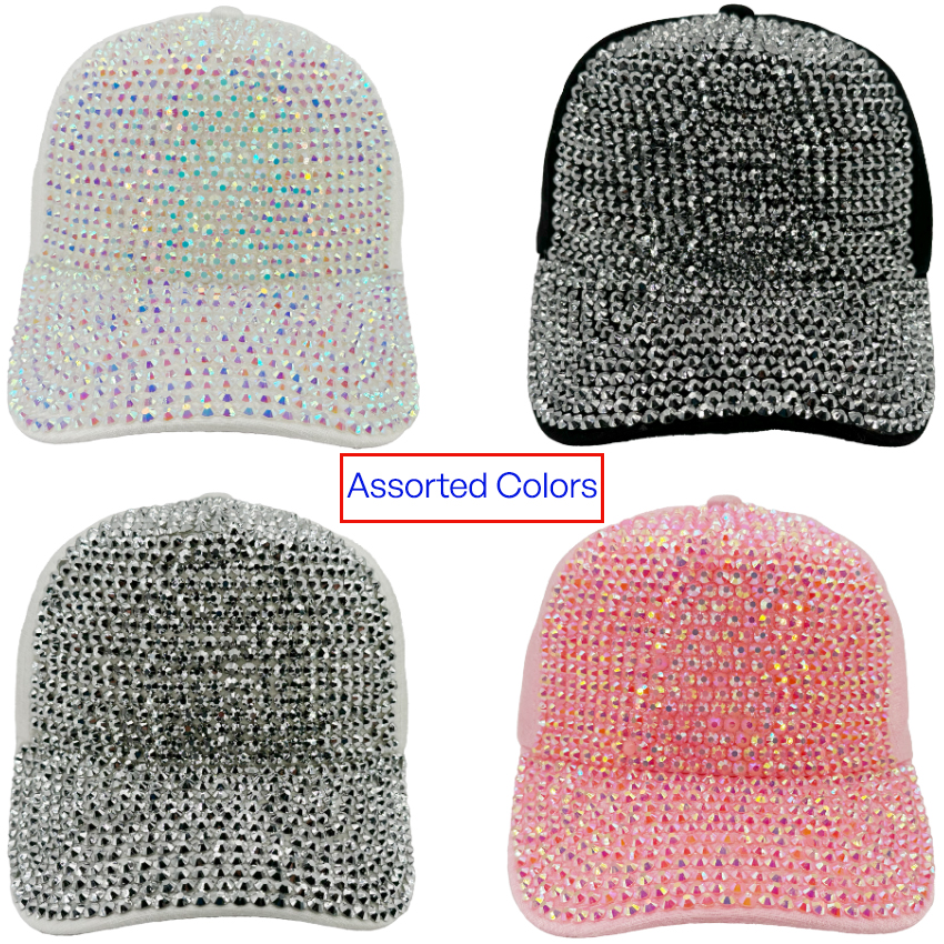 Quality Rhinestone CAPS for Women with Assorted Styles - Party Bling CAPS