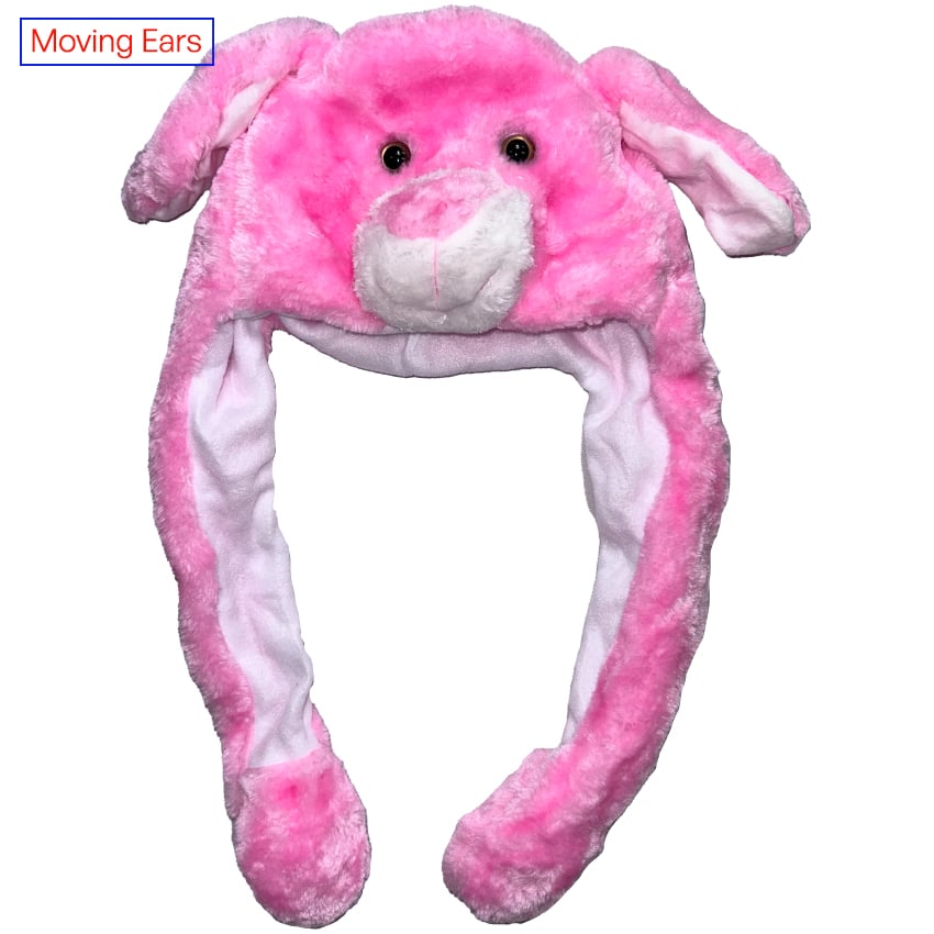 Pink Bunny Hat with Moving Ears