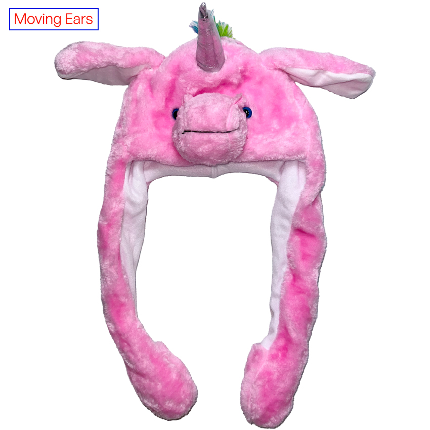 Pink Unicorn HAT with Moving Ears