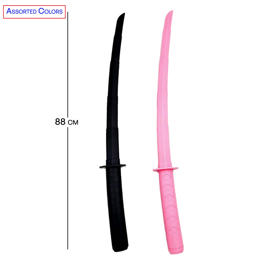 Hidden Plastic Katana with Assorted Pink & Black Colors