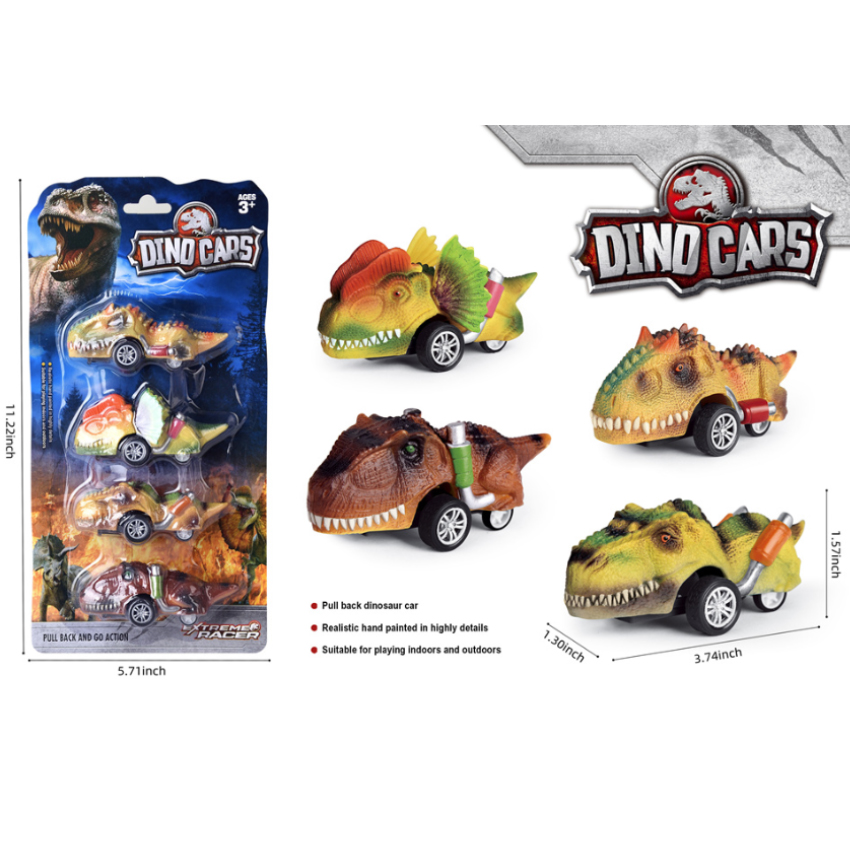 Dinosaur Cars Set - Pull Back Cars | 24 Dino in Set