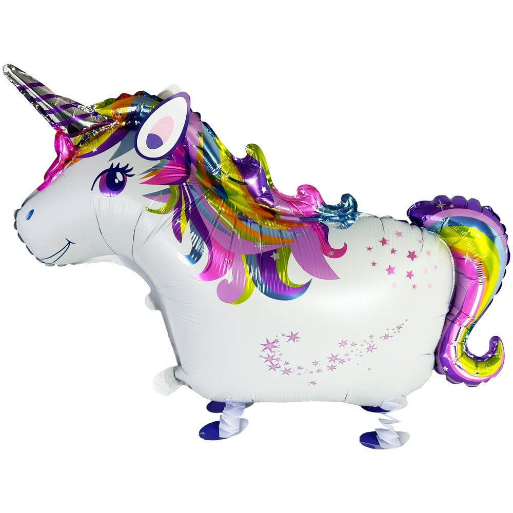 Rainbow UNICORN Pet Walking Balloons | 10 Pcs