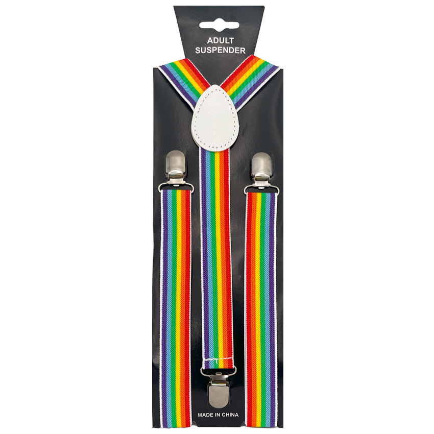 Rainbow Striped Suspender