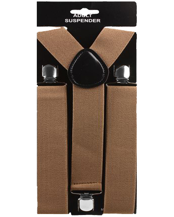 Brown 1.5 Inch Wide SUSPENDERS