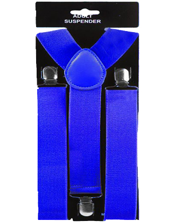 Blue 1.5 Inch Wide SUSPENDERS