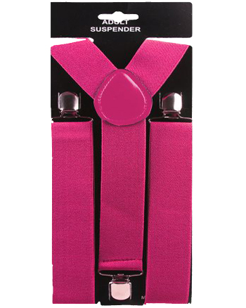 Pink 1.5 Inch Wide SUSPENDERS