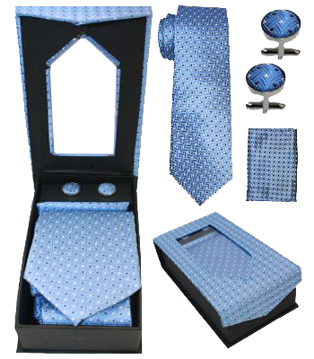 Dotted Light Blue TIE Set