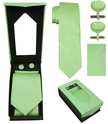 Bright Green Tie Set