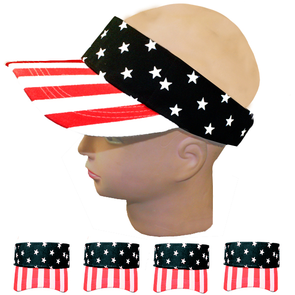 American FLAG Sun Visor Cap