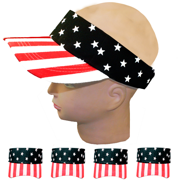 American Flag Sun Visor CAP