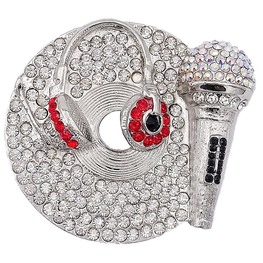 Rhinestone HEADPHONES Buckle