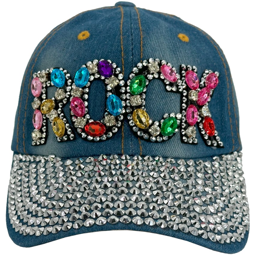 Bling CAPs for Men and Women - ROCK Design Denim Hats
