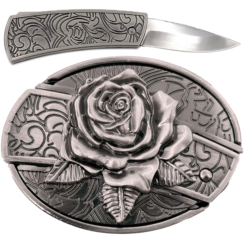 Rose Knife BELT Buckles