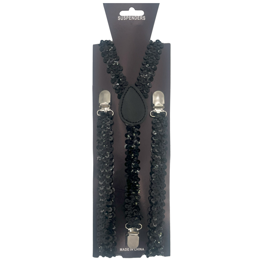 Sequin Black SUSPENDER