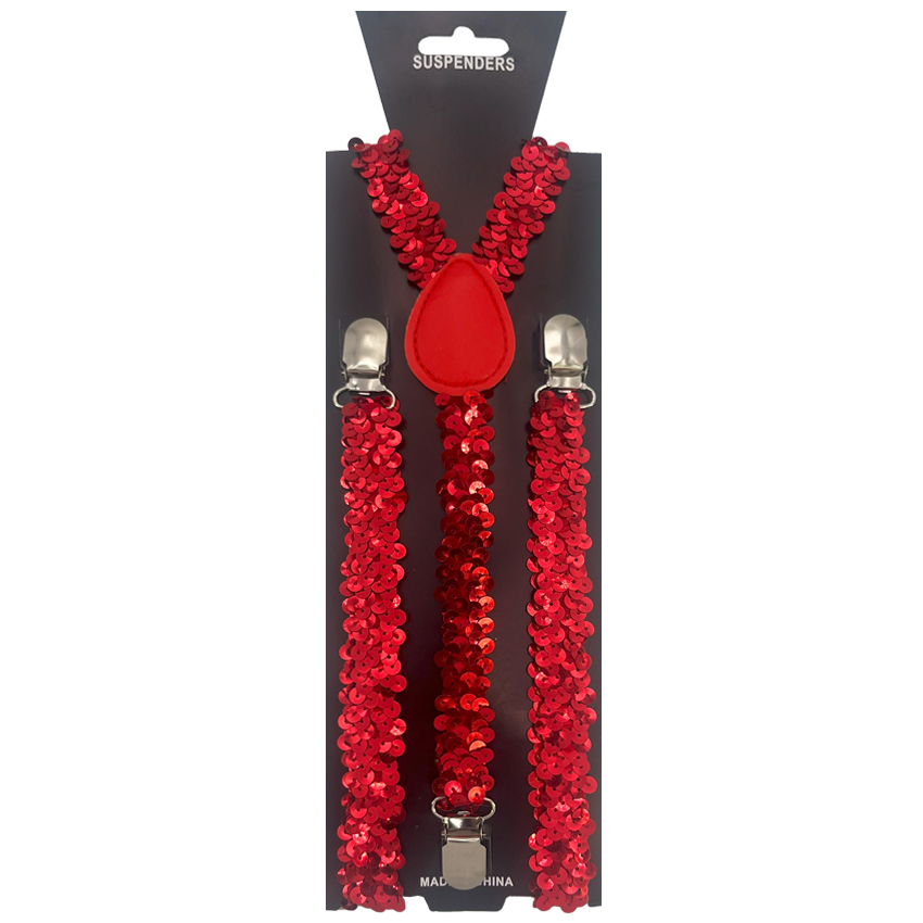 Sequin Red SUSPENDER