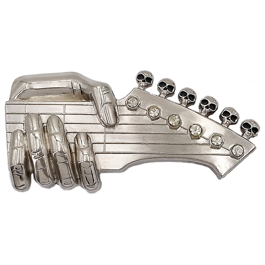 Silver Guitar Buckle