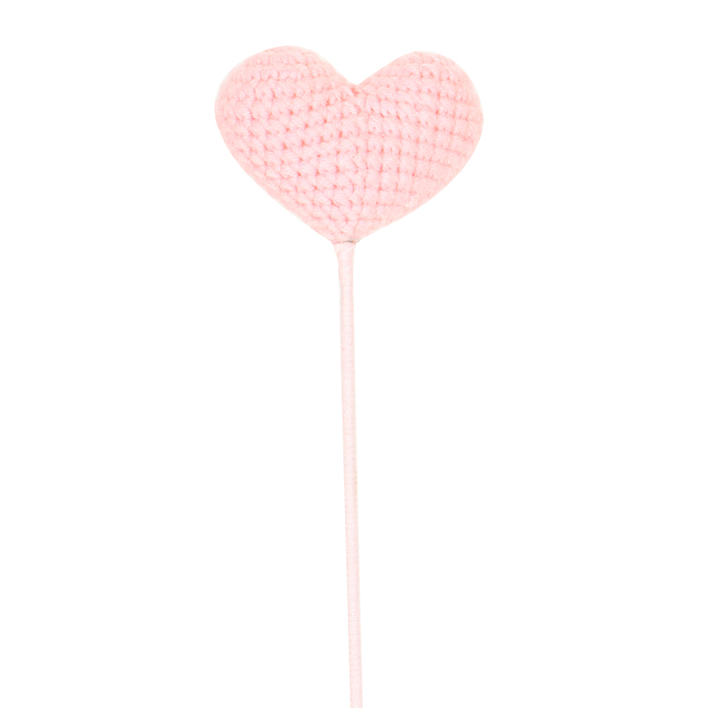 Crochet Heart Shape FLOWERS for Valentine Bouquets - Pink Innocence
