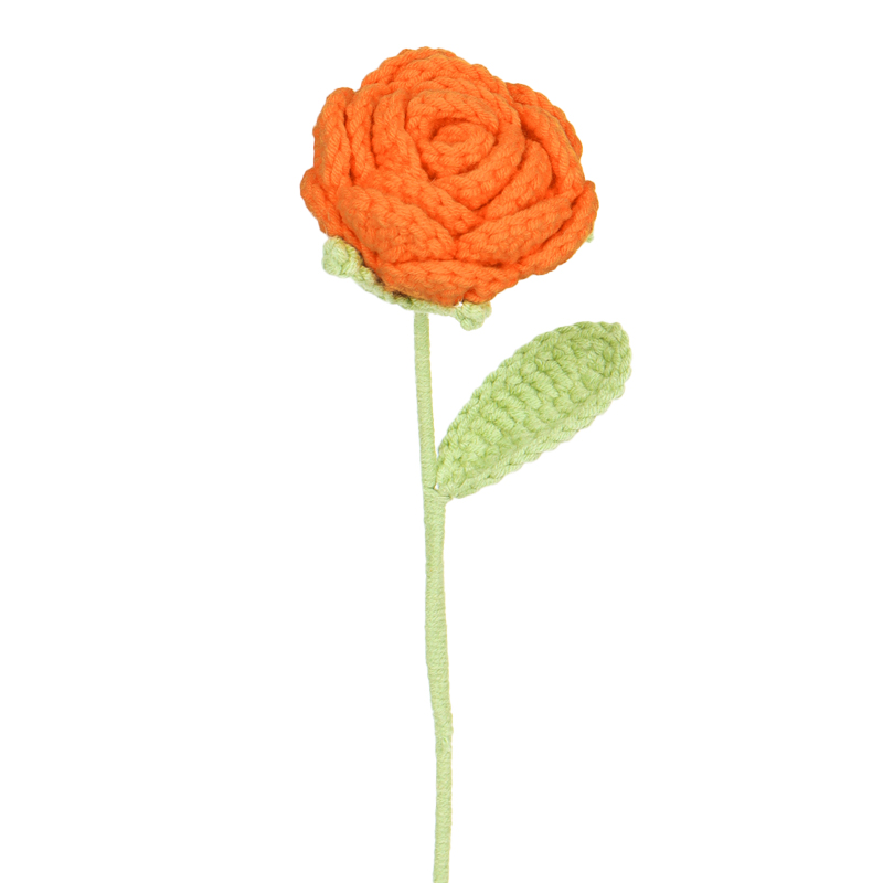 Crochet Orange Roses for Bouquets and Decor - NEW Desires