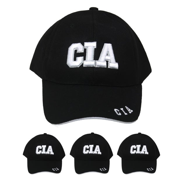 CIA Embroidered Black BASEBALL CAP