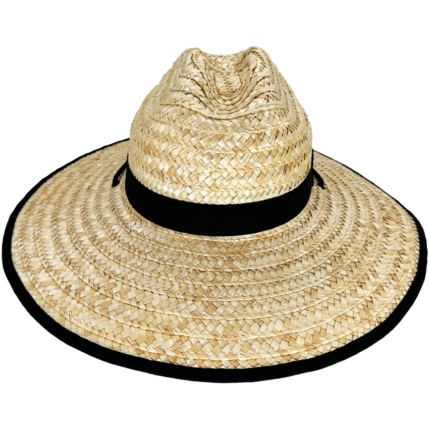 STRAW Summer HATs for Men - Black Border Brim HAT