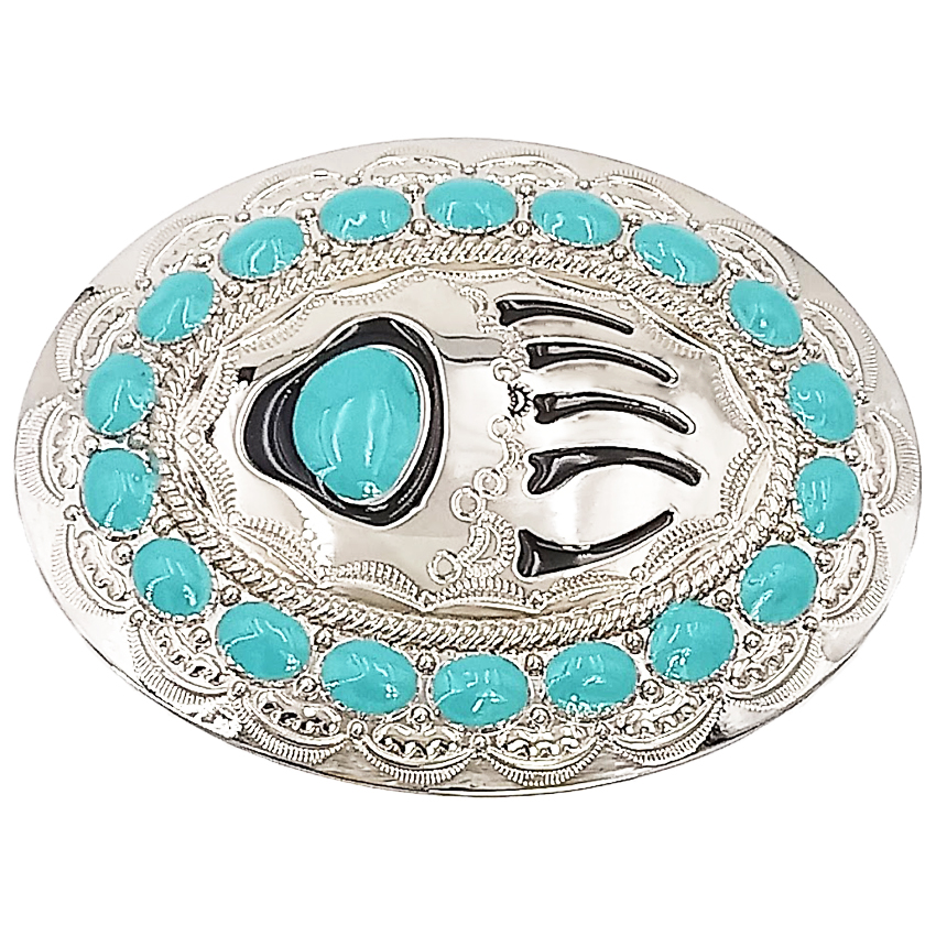 Turquoise Beads BELT BUCKLE