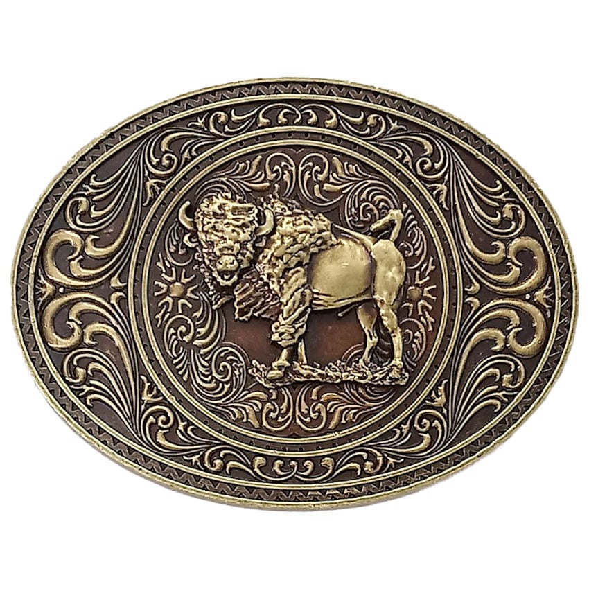 Bison Buckle with unique pattern