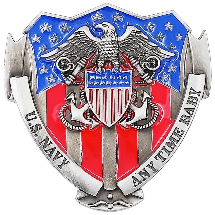 US Navy Belt BuCkle - USA Flag Edition