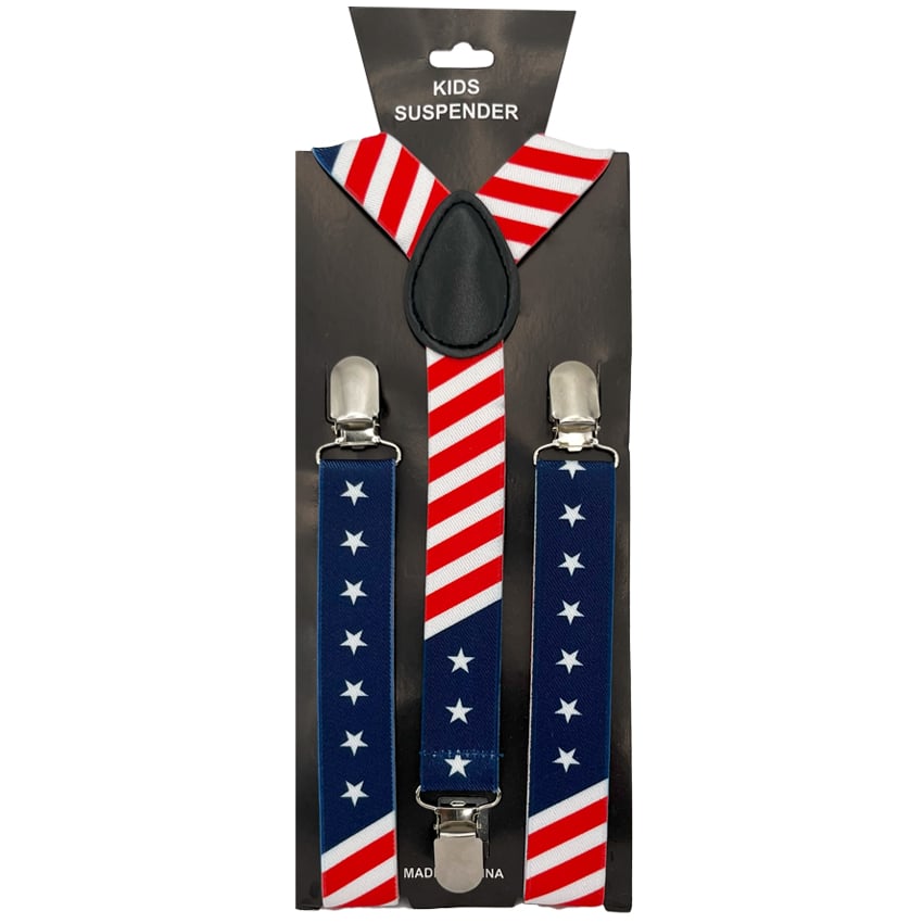 USA FLAG Kid Suspenders