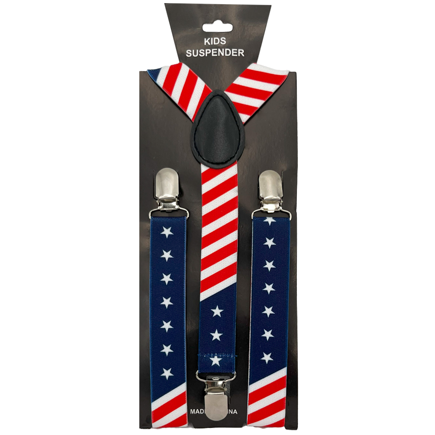 USA Flag Kid SUSPENDERS