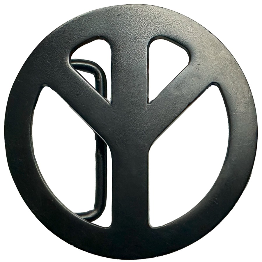 Vintage Black Peace SIGN Belt Buckle