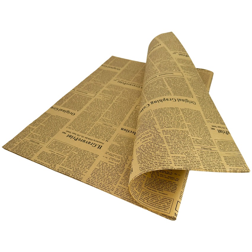 VintAgE NEwspApEr DEsign WrApping PApErs for UniquE BouquEts - 20 pCs in SEt
