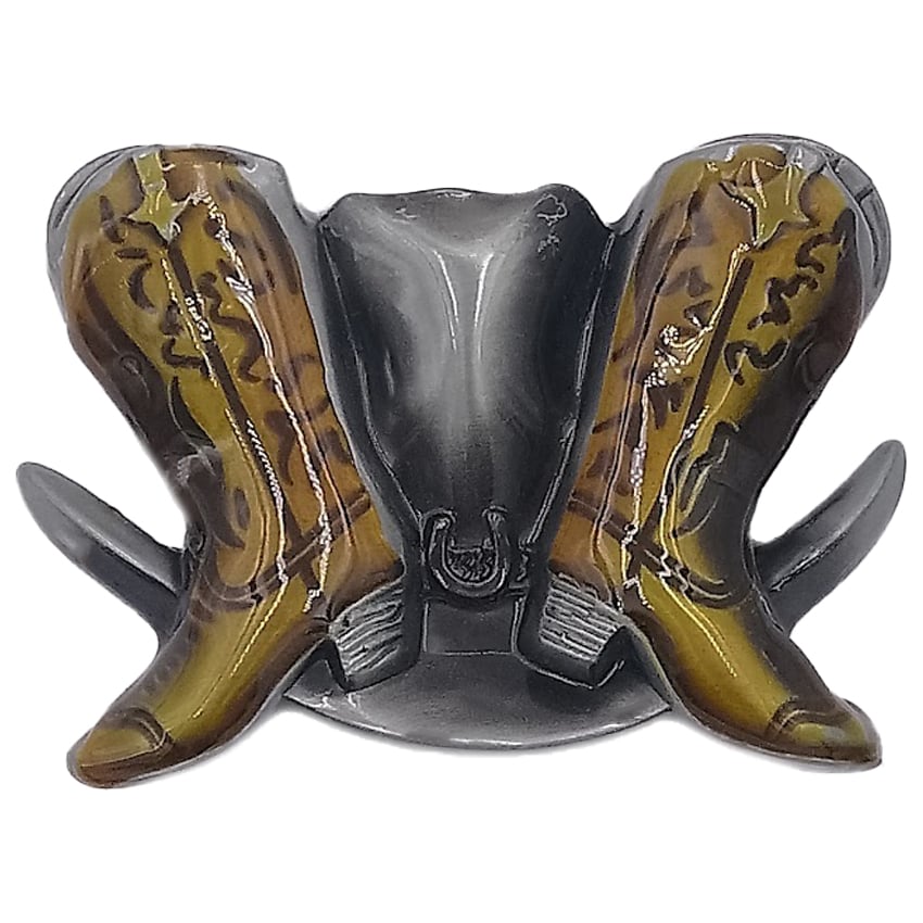 Cowboy BOOTS & Hat Belt Buckle