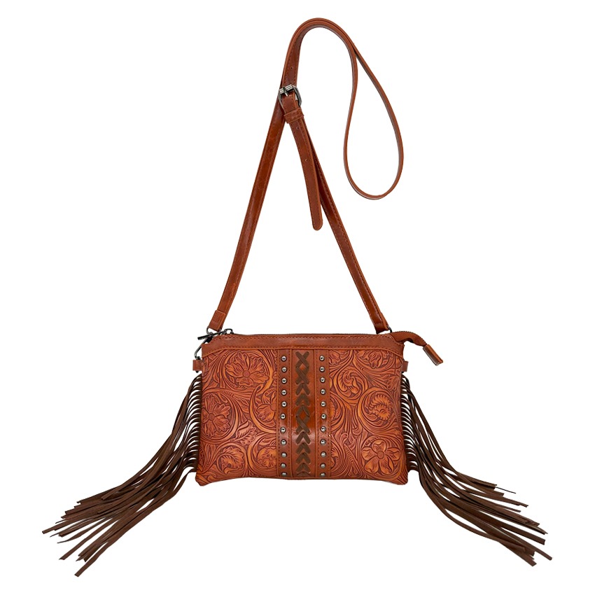 Western Bags with Vintage Floral Engraved Fringe DESIGN