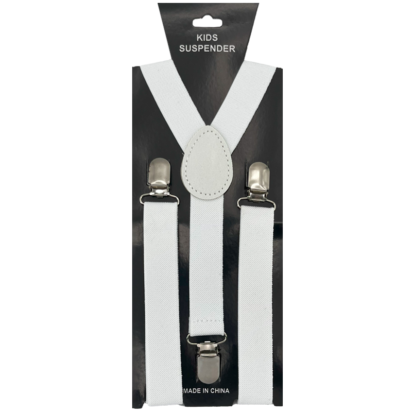 Kid SUSPENDERS - Plain White