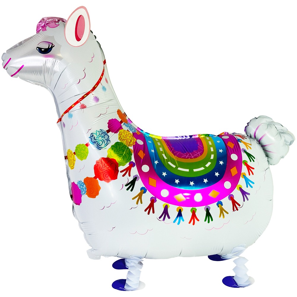 White Llama Pet Walking BALLOONs | 10 Pcs