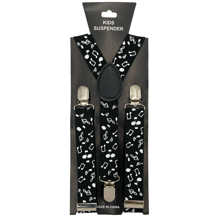 Music Notes Kid SUSPENDERS