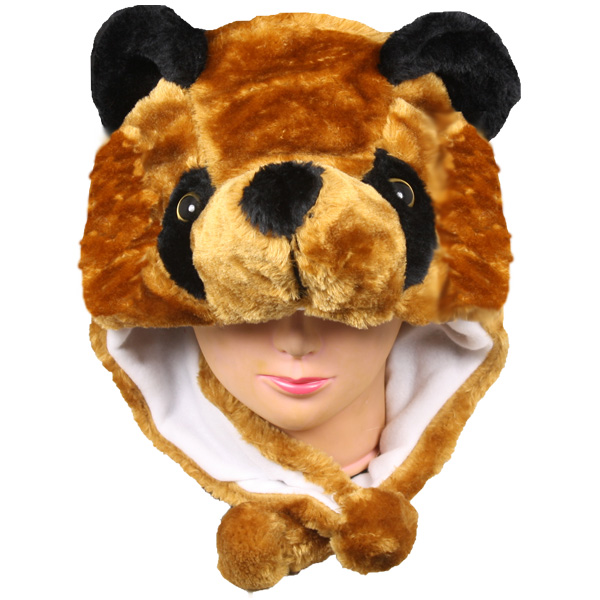 Grizzly Bear HAT - Animal Plush HAT