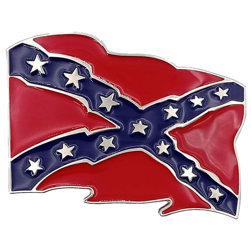 Rebel Waving Flag BELT BUCKLE