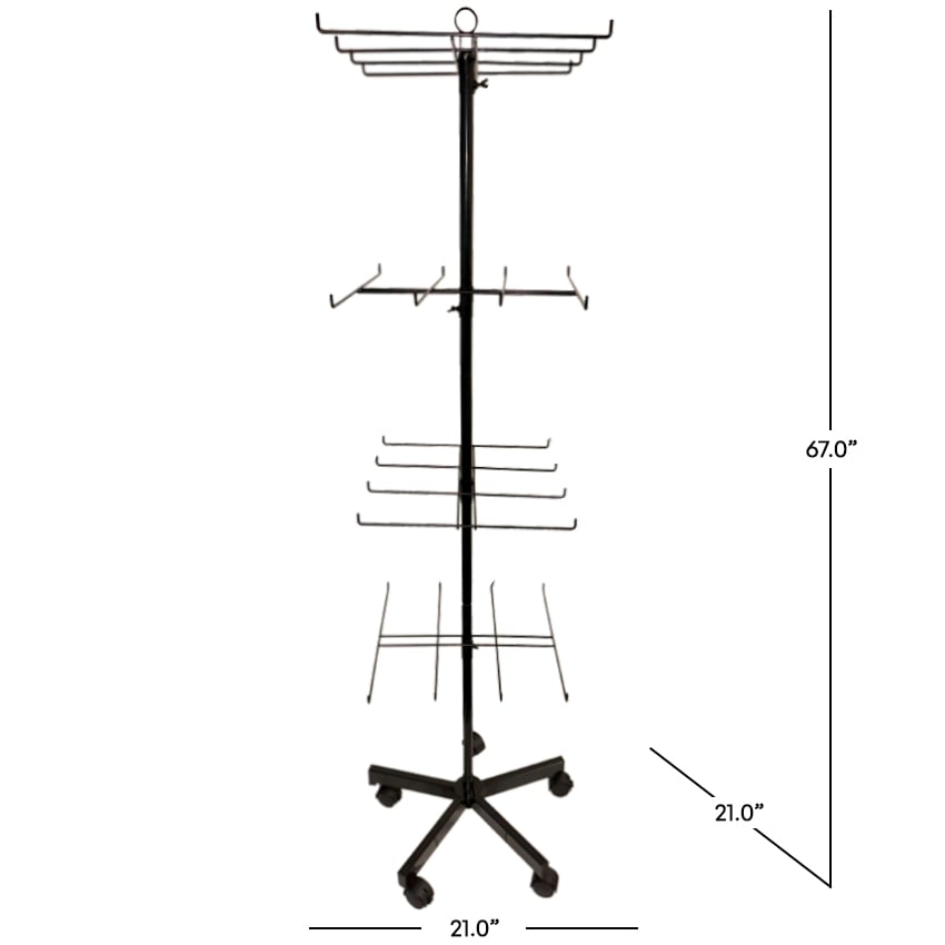 ''4-Tier Rotating Display Racks for Gloves, UMBRELLAs, Belts, Buckles, Accessories - Mobil Displays |