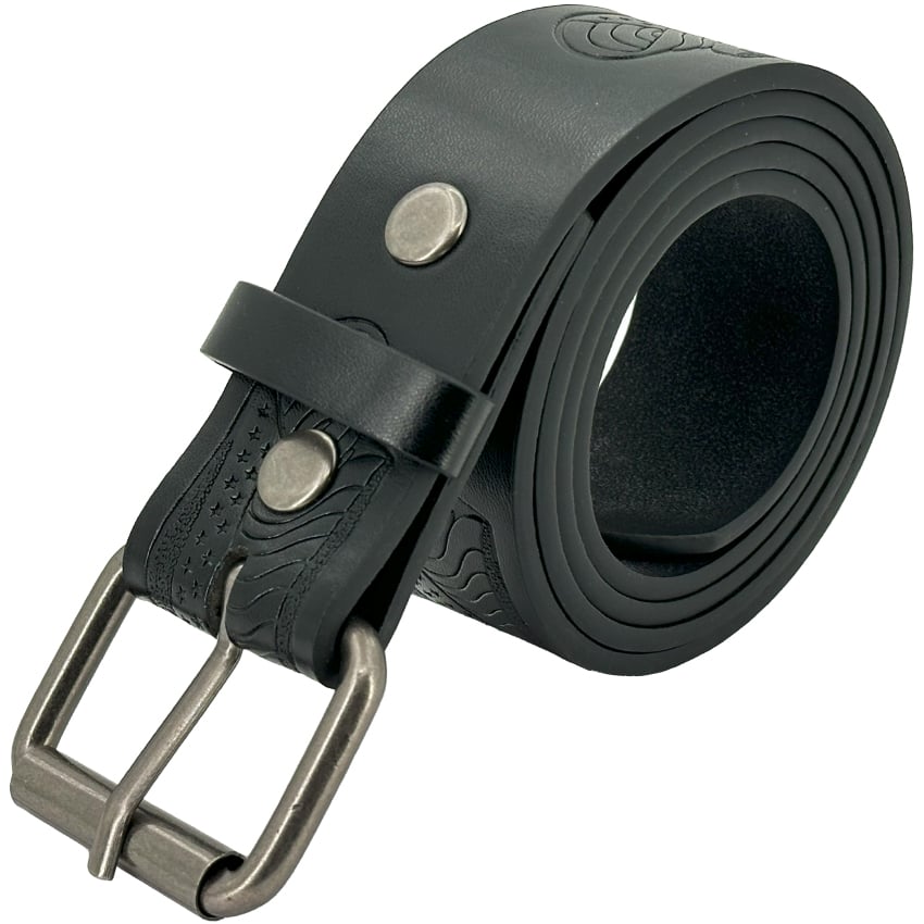 Cowboy and Cowgirl Western Belts - EAGLE Engraved Black Color
