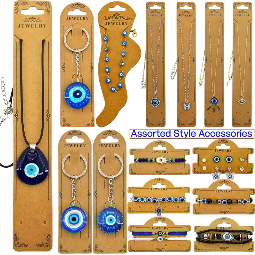 Blue Evil Eye Protection JEWELRY Set | 72 Pcs | Without Display