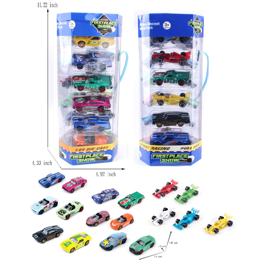 PullBack Die-Cast Vehicle Pack - 18 pcs in 1 Pack