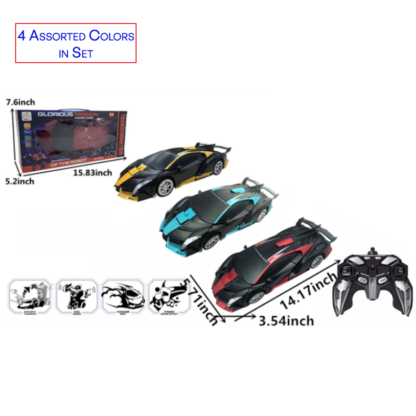 RC CAR Set - Glorious Transforming Design | 4 Assorted CARs in Set