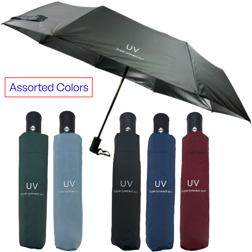 Small Folding Umbrellas with ASSORTED Colors - UV Protected | 180T