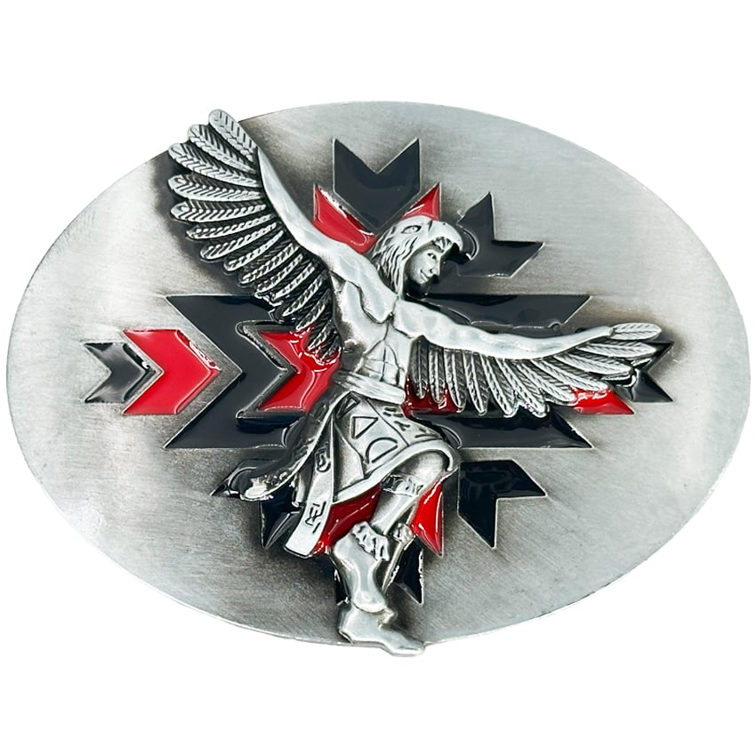 Native American Belt Buckle - Dancing Chief Design