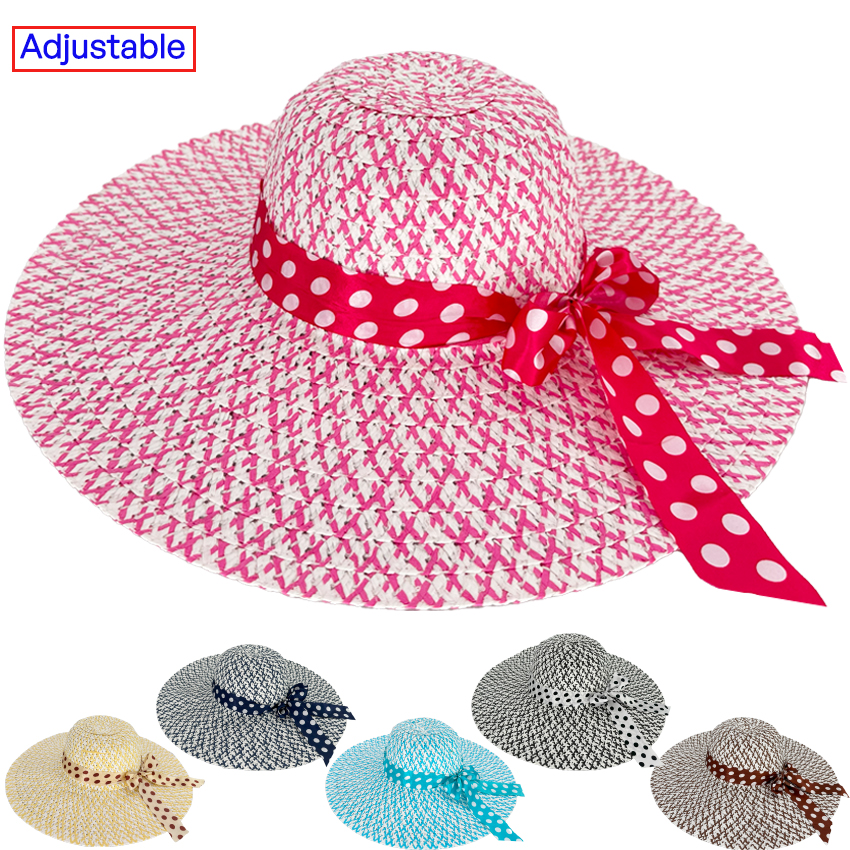 Wide Brim Floppy Ribbon Bow Summer Beach HAT