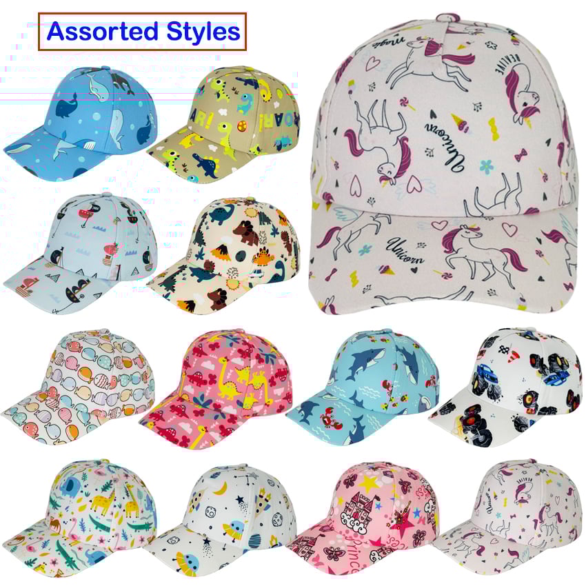 Youth Baseball Hat Set with Assorted Styles - Kids Snapback CAPS | 36 PCS