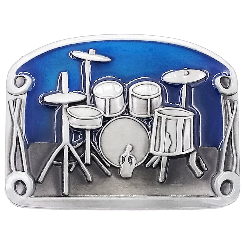 Blue Drum Set Buckle